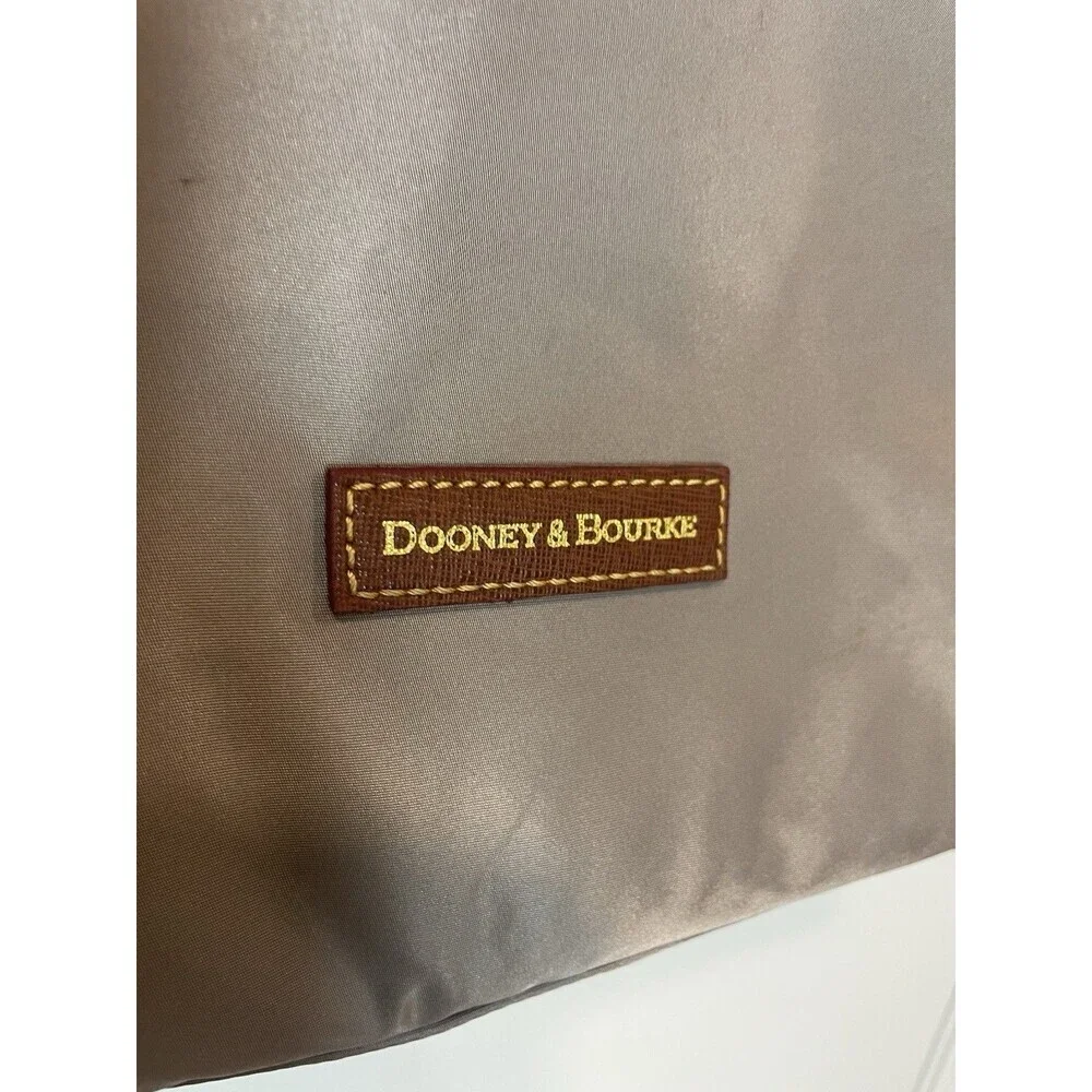Dooney & Bourke Gray Nylon Large Wayfarer Zip Tote Shoulder Bag Purse